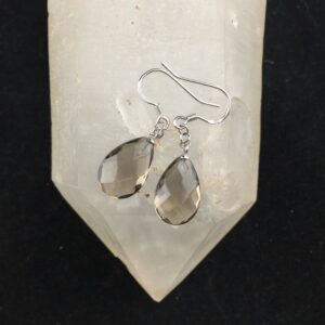 Entrancing Smoky Quartz- Faceted and Untreated Dangle Earrings (E-1)