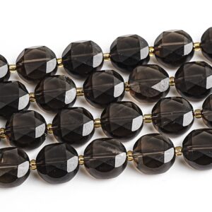 10MM Black Smoky Quartz Beads Grade AA Genuine Natural Gemstone Faceted Coin Loose Beads 15"/7.5" Bulk Lot Options 10MM Black Smoky Quartz Beads Grade AA Genuine Natural Gemstone Faceted Coin Loose Beads 15"/7.5" Bulk Lot Options