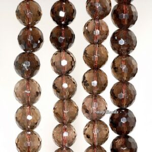 10mm Dark Smoky Quartz Gemstone Grade A Faceted Round Loose Beads 7.5 inch Half Strand LOT 1,2 and 6 (90191258-B20-535) 10mm Dark Smoky Quartz Gemstone Grade A Faceted Round Loose Beads 7.5 inch Half Strand LOT 1,2 and 6 (90191258-B20-535)