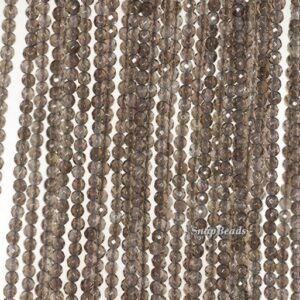 3mm Smoky Quartz Gemstone Grade AA Light Brown Faceted Round Loose Beads 15.5 inch Full Strand (90181615-107-3g) 3mm Smoky Quartz Gemstone Grade AA Light Brown Faceted Round Loose Beads 15.5 inch Full Strand (90181615-107-3g)
