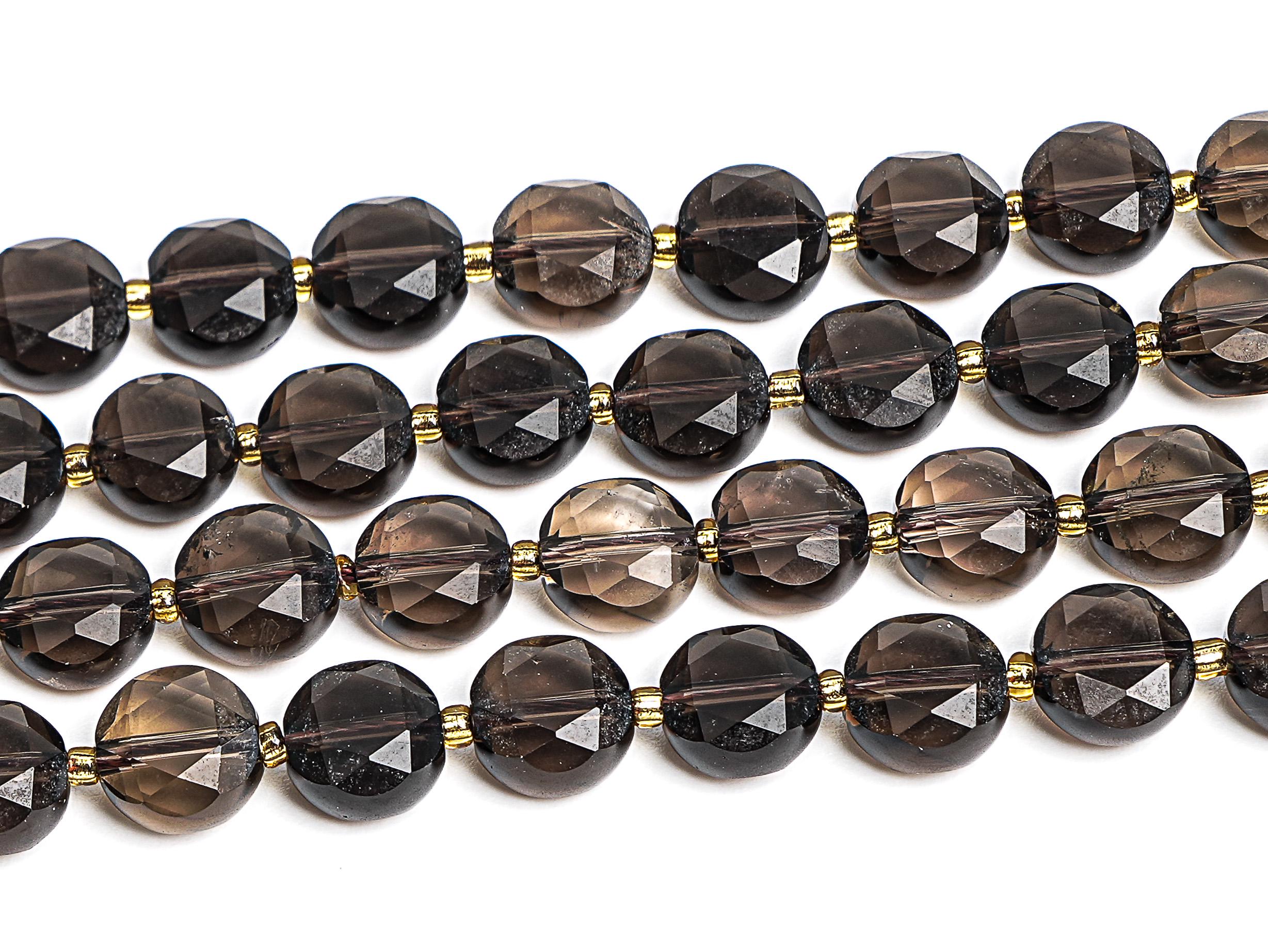 8mm Transparent Brown Smoky Quartz Beads Grade Aa+ Genuine Natural Gemstone Faceted Coin Loose Beads 15"/7.5" Bulk Lot Options 8mm Transparent Brown Smoky Quartz Beads Grade Aa+ Genuine Natural Gemstone Faceted Coin Loose Beads 15"/7.5" Bulk Lot Options