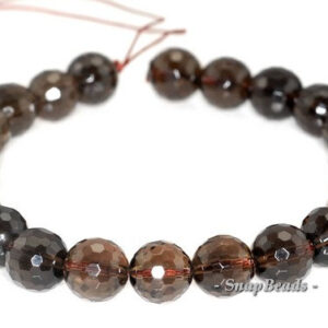 9mm Smoky Quartz Gemstone Grade A Faceted Round Loose Beads 7 Inch Half Strand (90191256-b20-535) 9mm Smoky Quartz Gemstone Grade A Faceted Round Loose Beads 7 Inch Half Strand (90191256-b20-535)