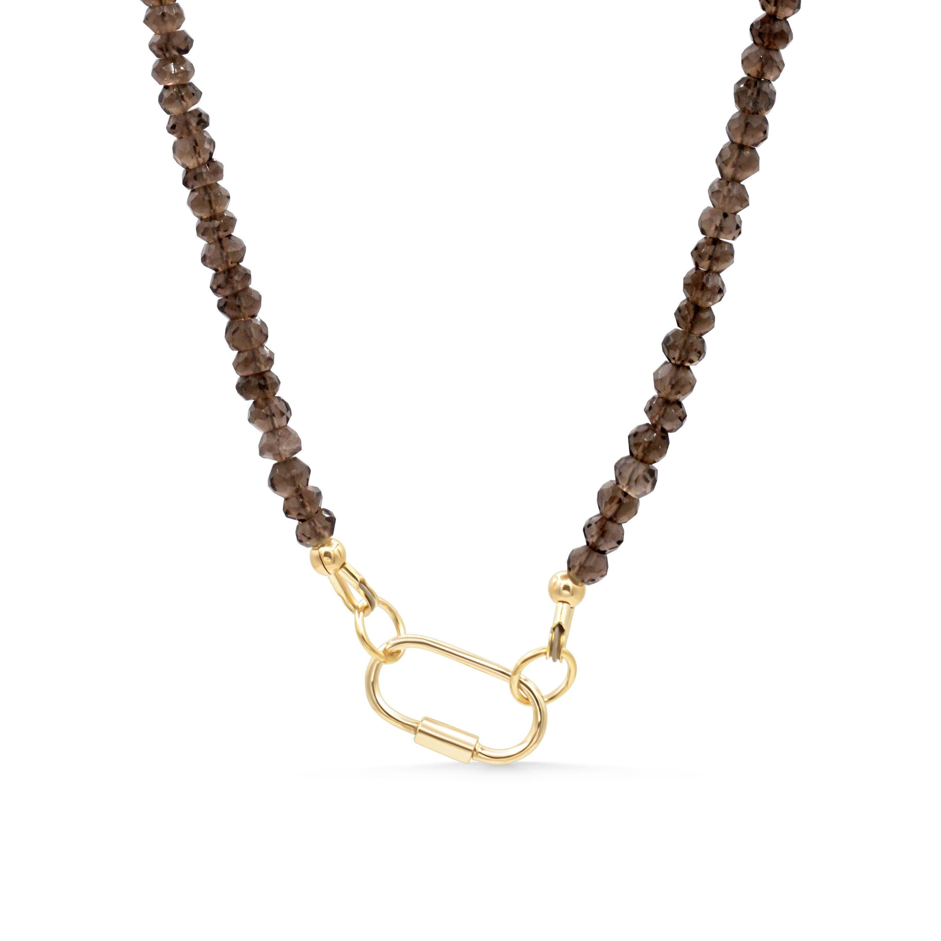 Smoky Quartz Necklace | Beaded Smoky Quartz Jewelry | Smoky Quartz Necklace | Gift For Her | Statement Gemstone Necklace