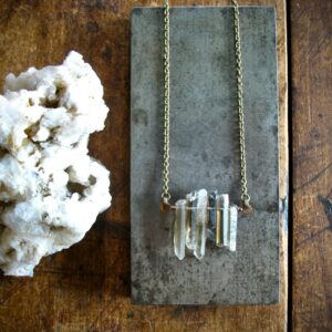 Smoky Quartz Crystal Point Gemstone Necklace Jewelry Made In Usa