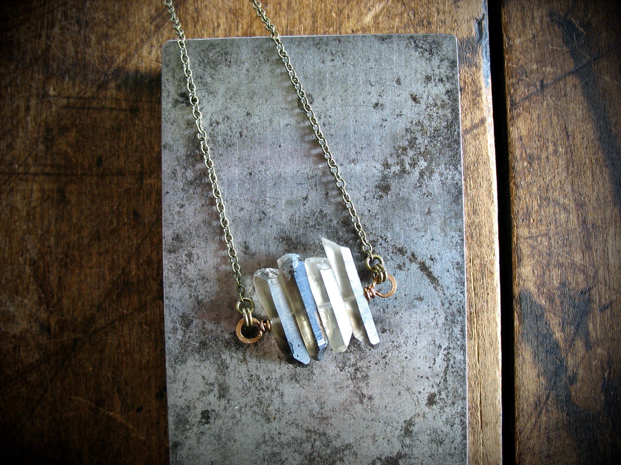 Smoky Quartz Crystal Point Gemstone Necklace Jewelry Made In Usa Smoky Quartz Crystal Point Gemstone Necklace Jewelry Made In Usa