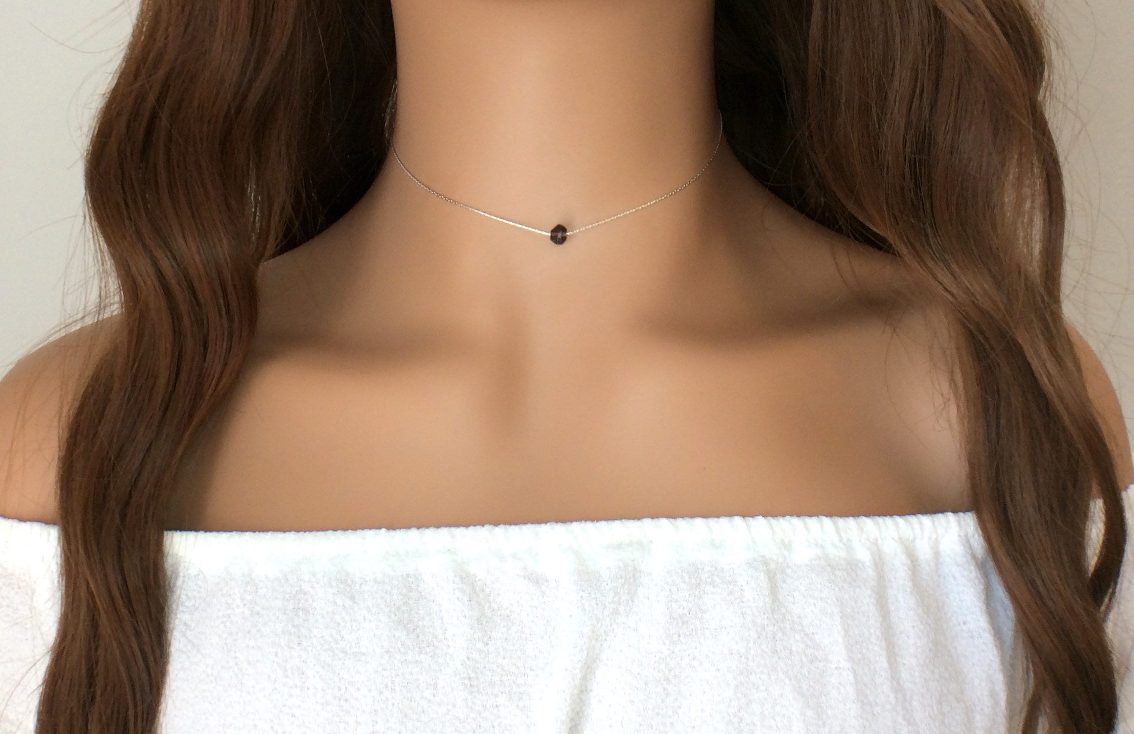 Elegant Smoky Quartz Necklace For Her - Minimalist Crystal Jewelry Elegant Smoky Quartz Necklace For Her - Minimalist Crystal Jewelry