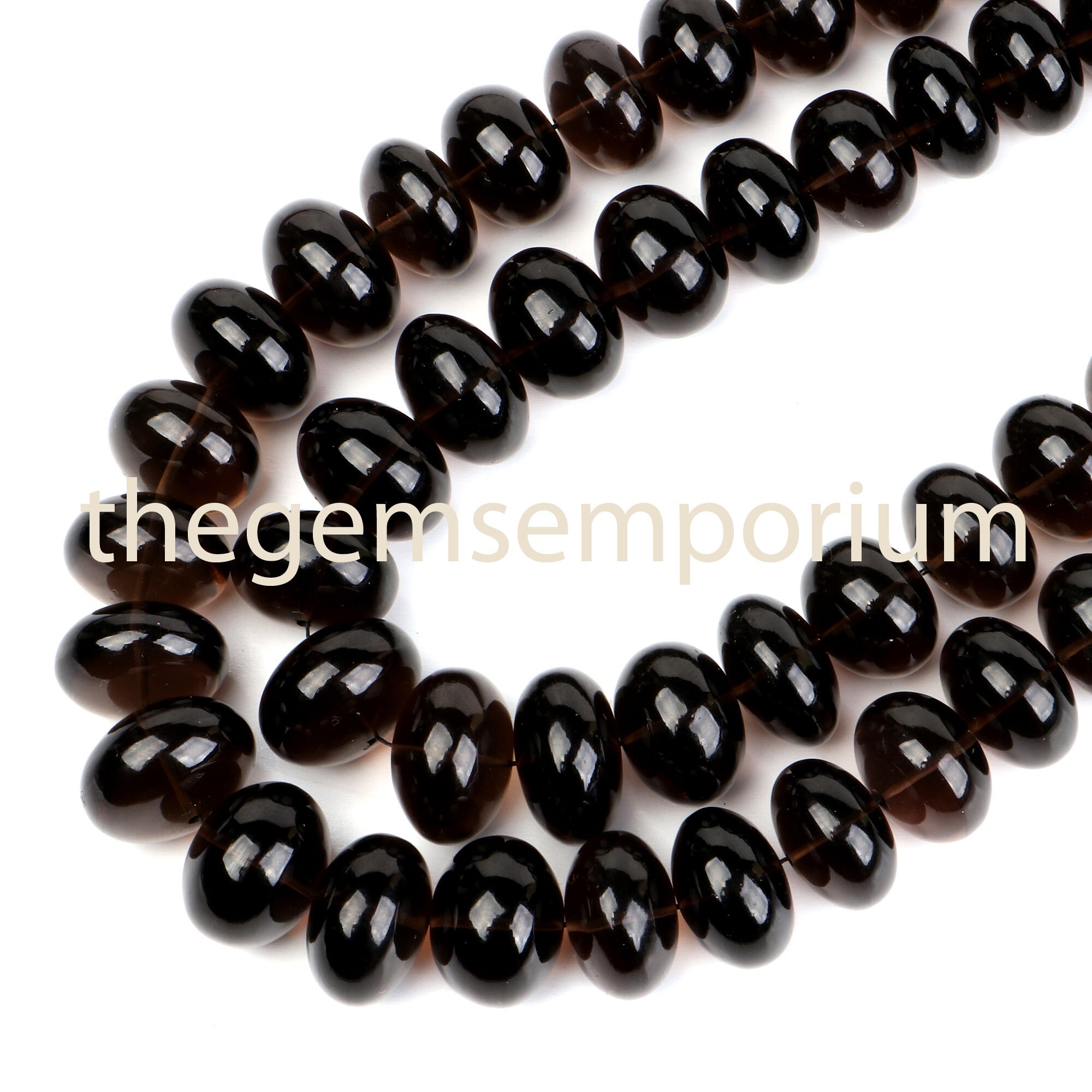 Exclusive Rare! Smoky Quartz Rondelle Beads Necklace, Smooth Plain Big Size Rondelle Necklace,aaa+ Quality Healing Crystal Necklace,for Gift