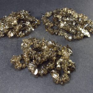 Lot of 3 Natural Tumbled Beads Smoky Quartz Necklaces from Brazil - 18"