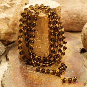Smoky Quartz Mala • Smoky Quartz Necklace • 6mm • 8mm • 108+1 • Smoky Quartz Mala Beads • Beaded Necklace • Tassel Necklace • 4184
