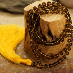 Smoky Quartz Mala • Smoky Quartz Necklace • 6mm • 8mm • 108+1 • Smoky Quartz Mala Beads • Beaded Necklace • Tassel Necklace • 3751