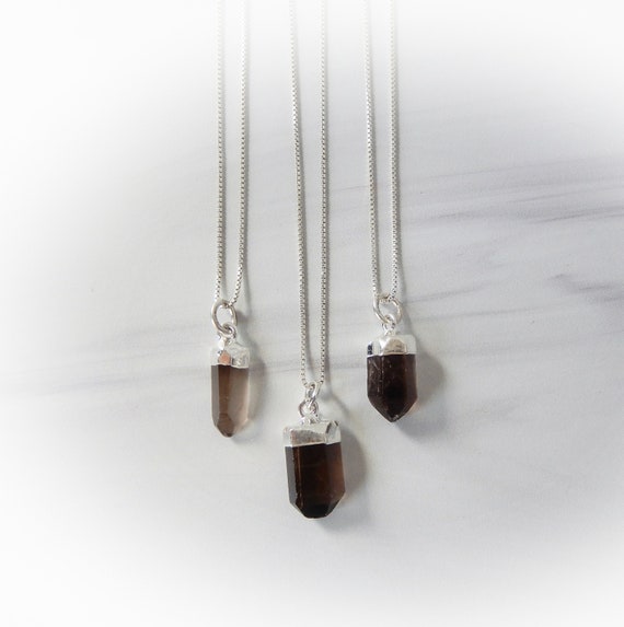 Smoky Quartz Necklace • Smoky Quartz Point • Sterling Gemstone Point • Healing Crystal Necklace • Layering Necklace • Gemstone Appeal • Gsa