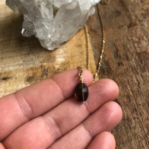 Smokey Quartz And Brass Layering Necklace