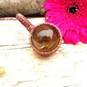 Smokey Quartz Crystal Necklace, Macrame Necklace, Gemstone Necklace, Rainbow Quartz, Crystal Gift Idea, Gift Ideas For The Crystal Collector