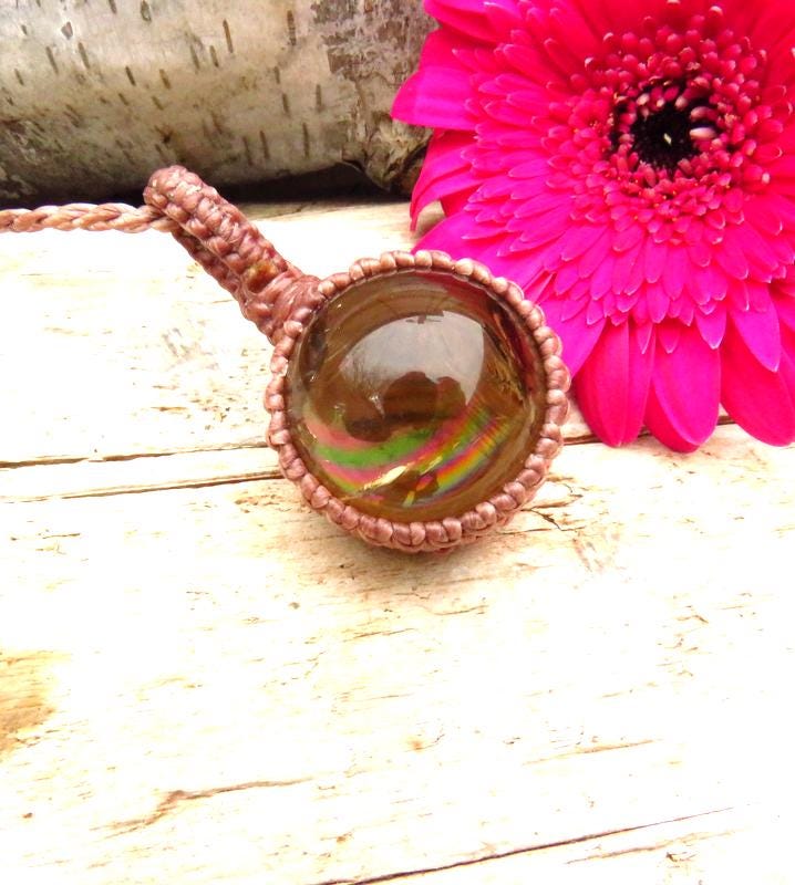 Smokey Quartz Crystal Necklace, Macrame Necklace, Gemstone Necklace, Rainbow Quartz, Crystal Gift Idea, Gift Ideas For The Crystal Collector
