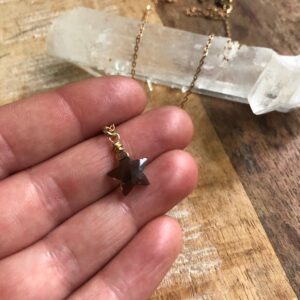 Smokey Quartz Star Layering Necklace