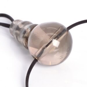 10mm Light Color Smoky Quartz Guru Beads 3 Holes Genuine Natural Gemstone Bulk Lot Options (108061-2628)