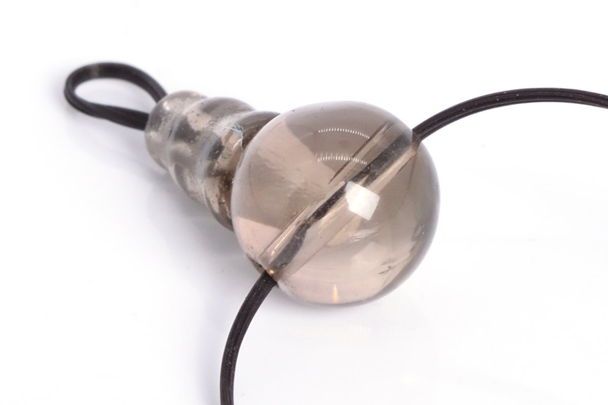 10mm Light Color Smoky Quartz Guru Beads 3 Holes Genuine Natural Gemstone Bulk Lot Options (108061-2628)