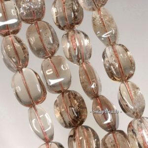 15x11mm Smoky Quartz Gemstone Cushion Rectangle Loose Beads 7.5 Inch Half Strand (90191409-b8-514)