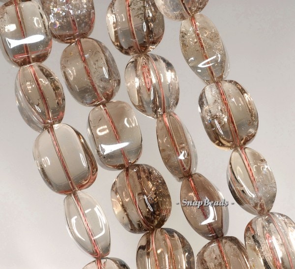 15x11mm Smoky Quartz Gemstone Cushion Rectangle Loose Beads 7.5 Inch Half Strand (90191409-b8-514)