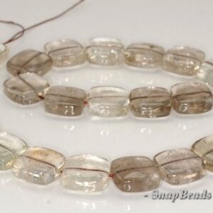 16mm Smoky Quartz Gemstone Square Loose Beads 7 Inch Half Strand (90191370-b10-519)