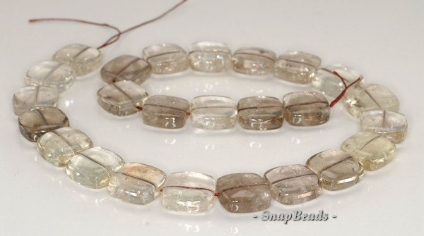 16mm Smoky Quartz Gemstone Square Loose Beads 7 Inch Half Strand (90191370-b10-519)