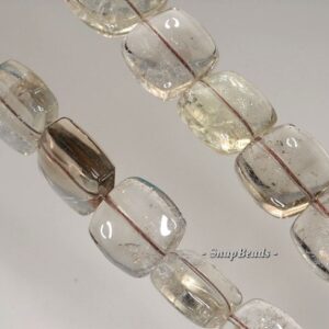 16mm Smoky Quartz Gemstone Square Loose Beads 7 Inch Half Strand Lot 1,2 And 6 (90191370-b10-519)
