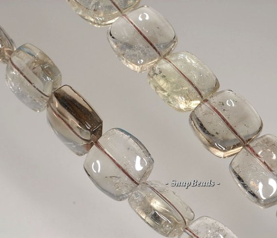 16mm Smoky Quartz Gemstone Square Loose Beads 7 Inch Half Strand Lot 1,2 And 6 (90191370-b10-519)