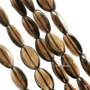 16x10mm Smoky Quartz Gemstone Oval Loose Beads 15.5 Inch Full Strand (90144079-b9-515)