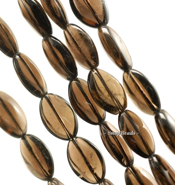 16x10mm Smoky Quartz Gemstone Oval Loose Beads 15.5 Inch Full Strand (90144079-b9-515) 16x10mm Smoky Quartz Gemstone Oval Loose Beads 15.5 Inch Full Strand (90144079-b9-515)