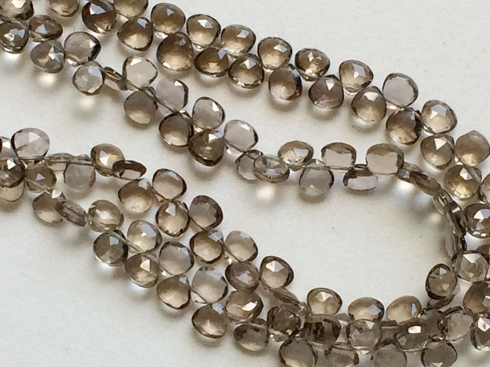 8-10mm Smoky Quartz Faceted Heart Briolette, Smoky Quartz Briolette Beads, Faceted Heart Smoky Quartz For Jewelry (4in To 8in Options) 8-10mm Smoky Quartz Faceted Heart Briolette, Smoky Quartz Briolette Beads, Faceted Heart Smoky Quartz For Jewelry (4in To 8in Options)