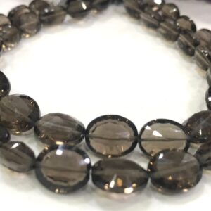 New Brand Superb Smokey Quartz Oval Concave Cut 7-8 Mm, 8 Inches Smokey Beads Strands Amazing Special Item