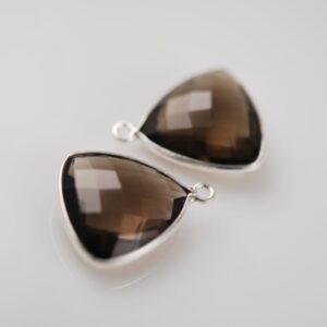 2 Smokey Quartz Triangle Pendant 20.00 On Sale 18.00