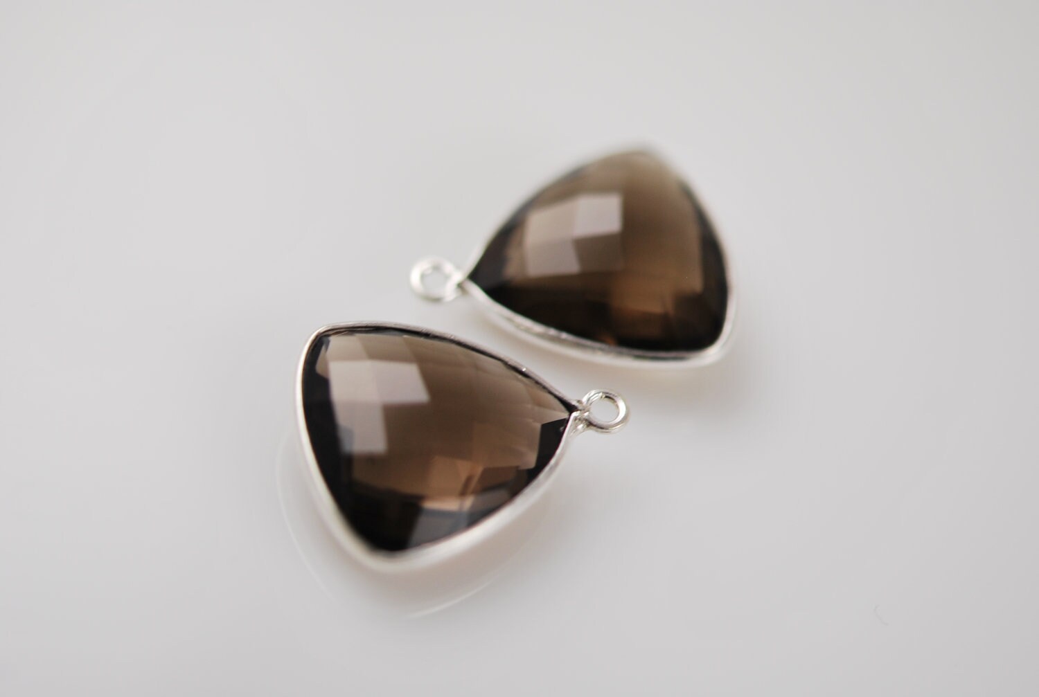 2 Smokey Quartz Triangle Pendant 20.00 On Sale 18.00