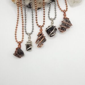 Smoky Quartz Necklace, Wire Wrapped Smoky Quartz Pendant, Smoky Quartz Crystal Jewelry