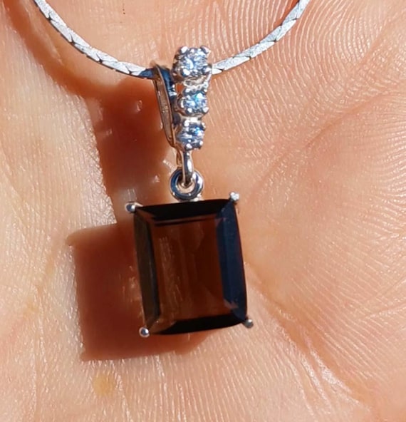 Smoky Quartz Pendant Scotland National Gemstone Druids Sacred Stone Mount Cairngorm Gem Ancient Babylon Swiss Alps Antique Gemstone #654672