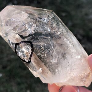 Brandberg Enhydro Quartz Crystal, Two Moving Bubbles, Smoky Quartz Point, Large Enhydro, Birthday , For Him #2