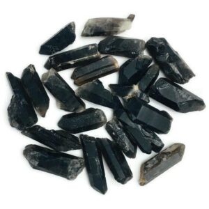 Smoky Quartz Crystal Points: Black Raw Gemstone Bulk Lot (30-60mm) 100 Grams Bag