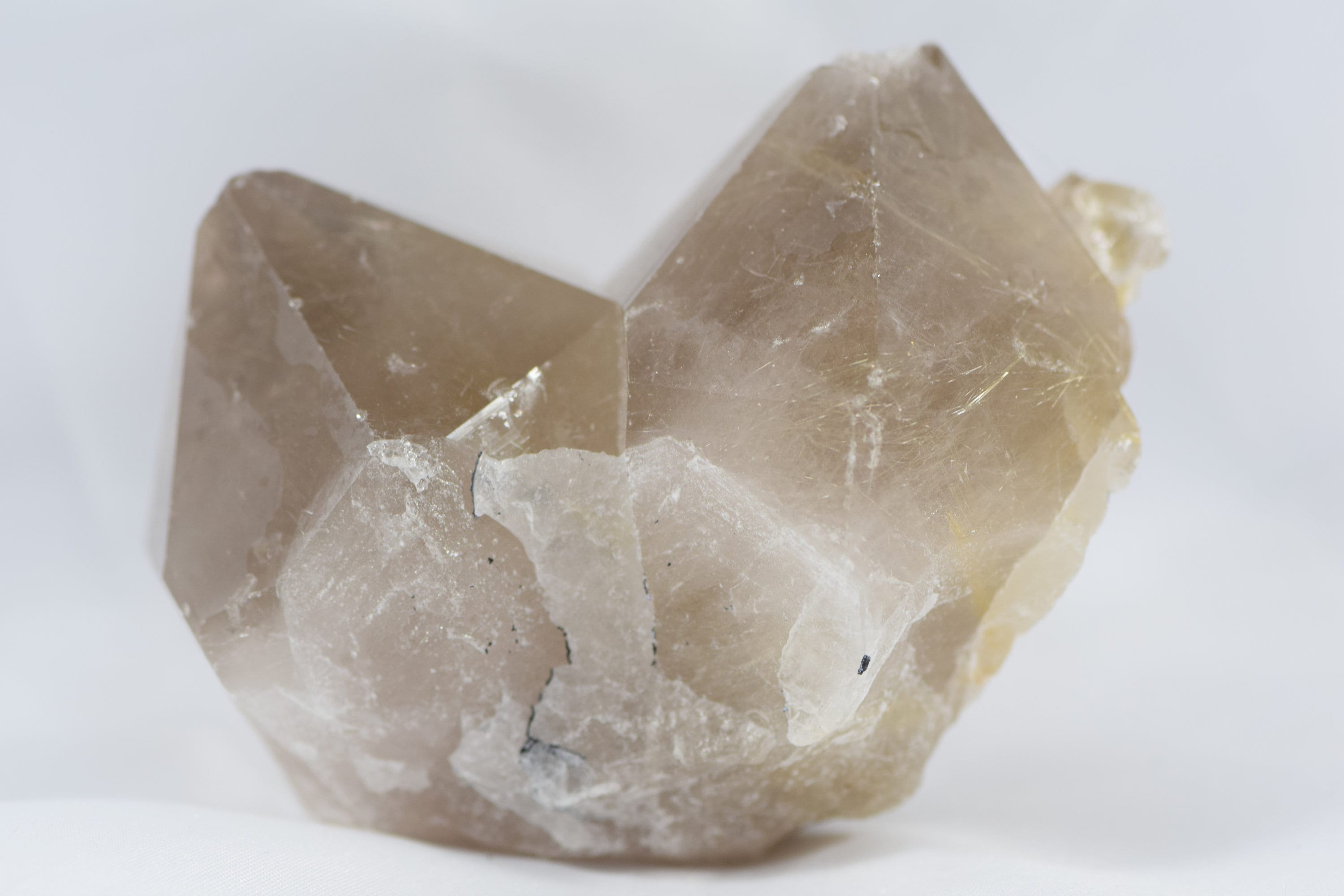Large Rutilated Smoky Quartz Twin Points Large Rutilated Smoky Quartz Twin Points