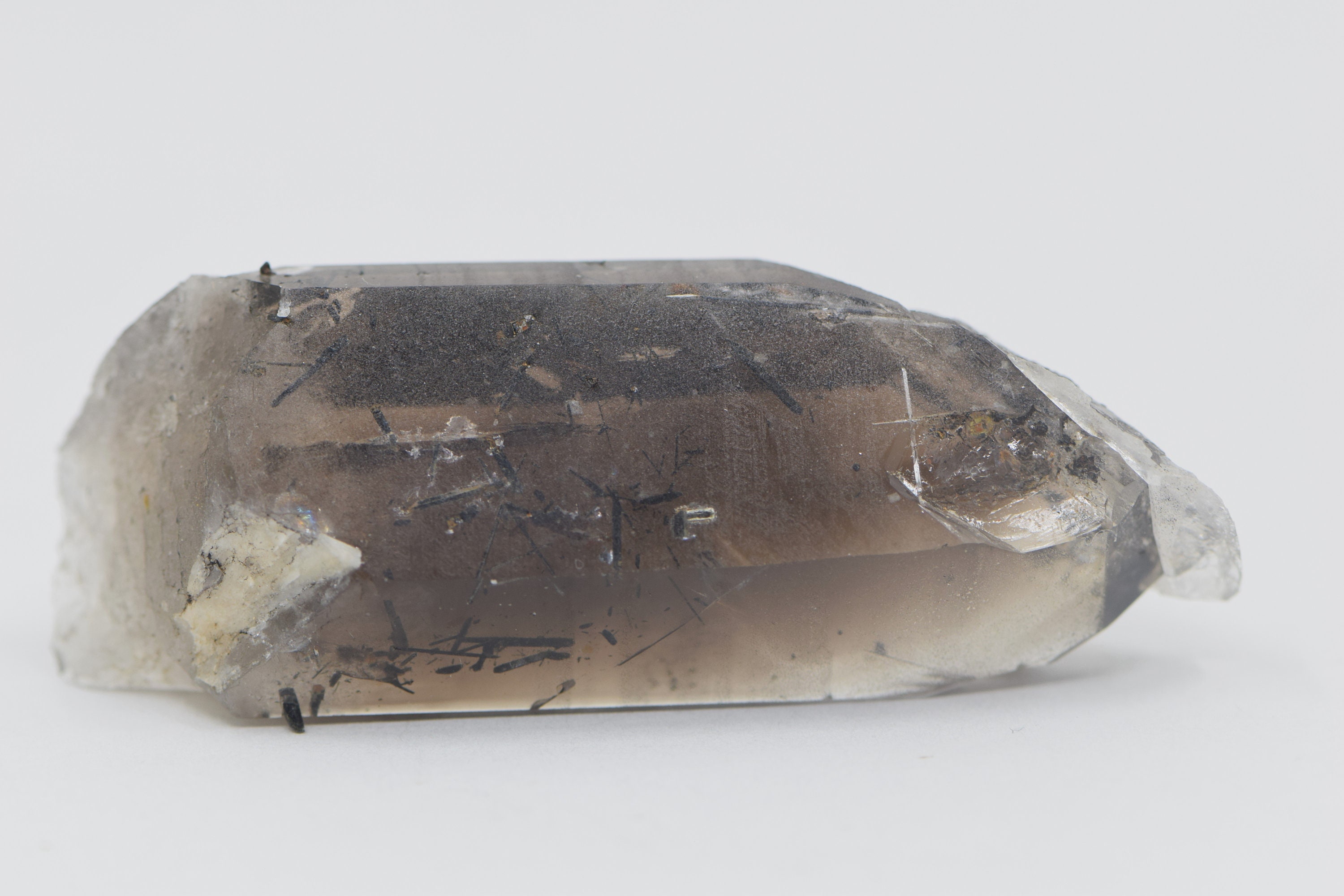 Phantom Smoky Quartz Point With Aegirine Zomba, Malawi