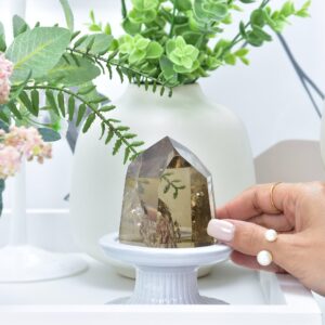 Smoky Quartz Polished Crystal Point: Natural Grounding Stone