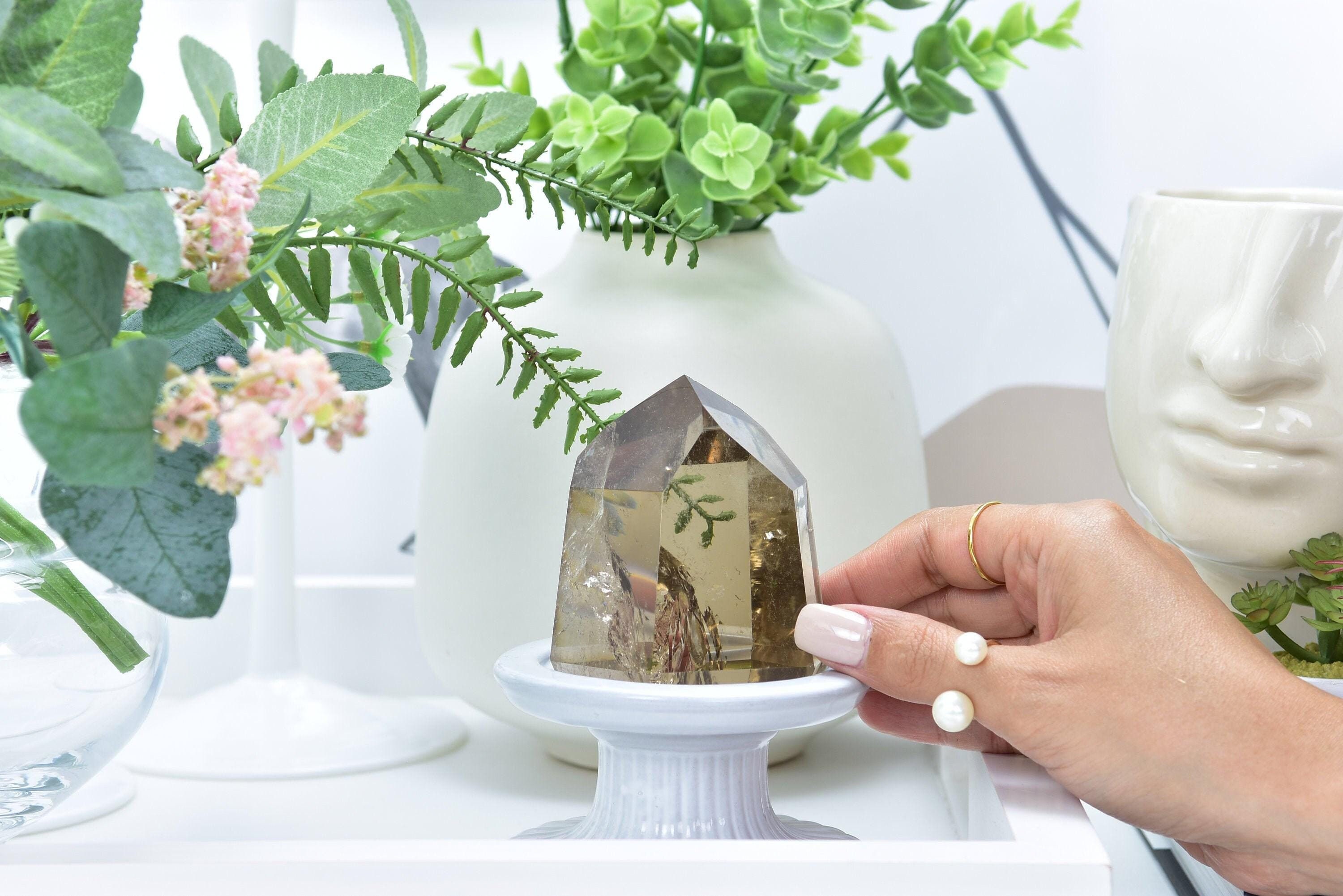 Smoky Quartz Polished Crystal Point: Natural Grounding Stone Smoky Quartz Polished Crystal Point: Natural Grounding Stone