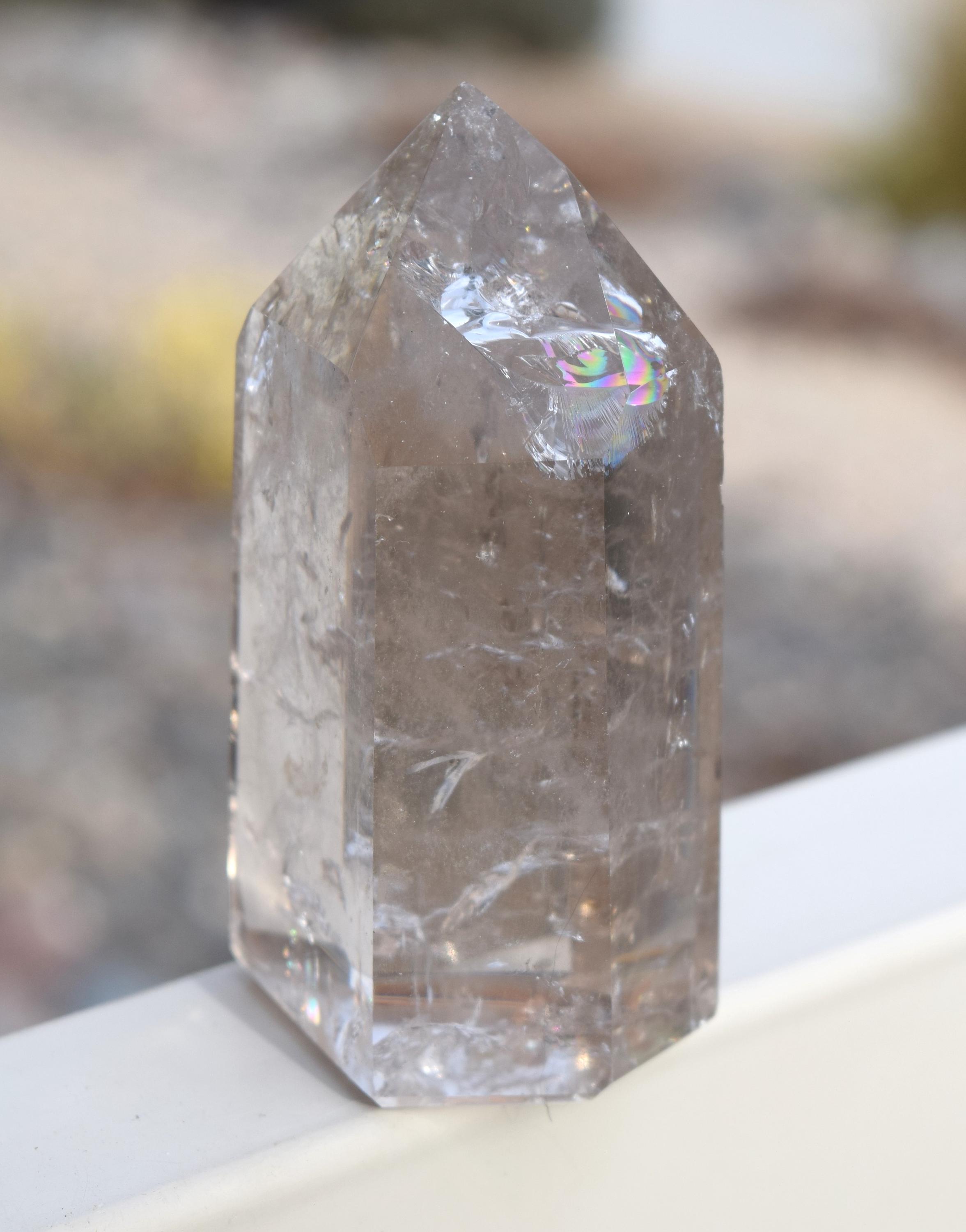 Rainbow Filled Smoky Quartz Tower Rainbow Filled Smoky Quartz Tower