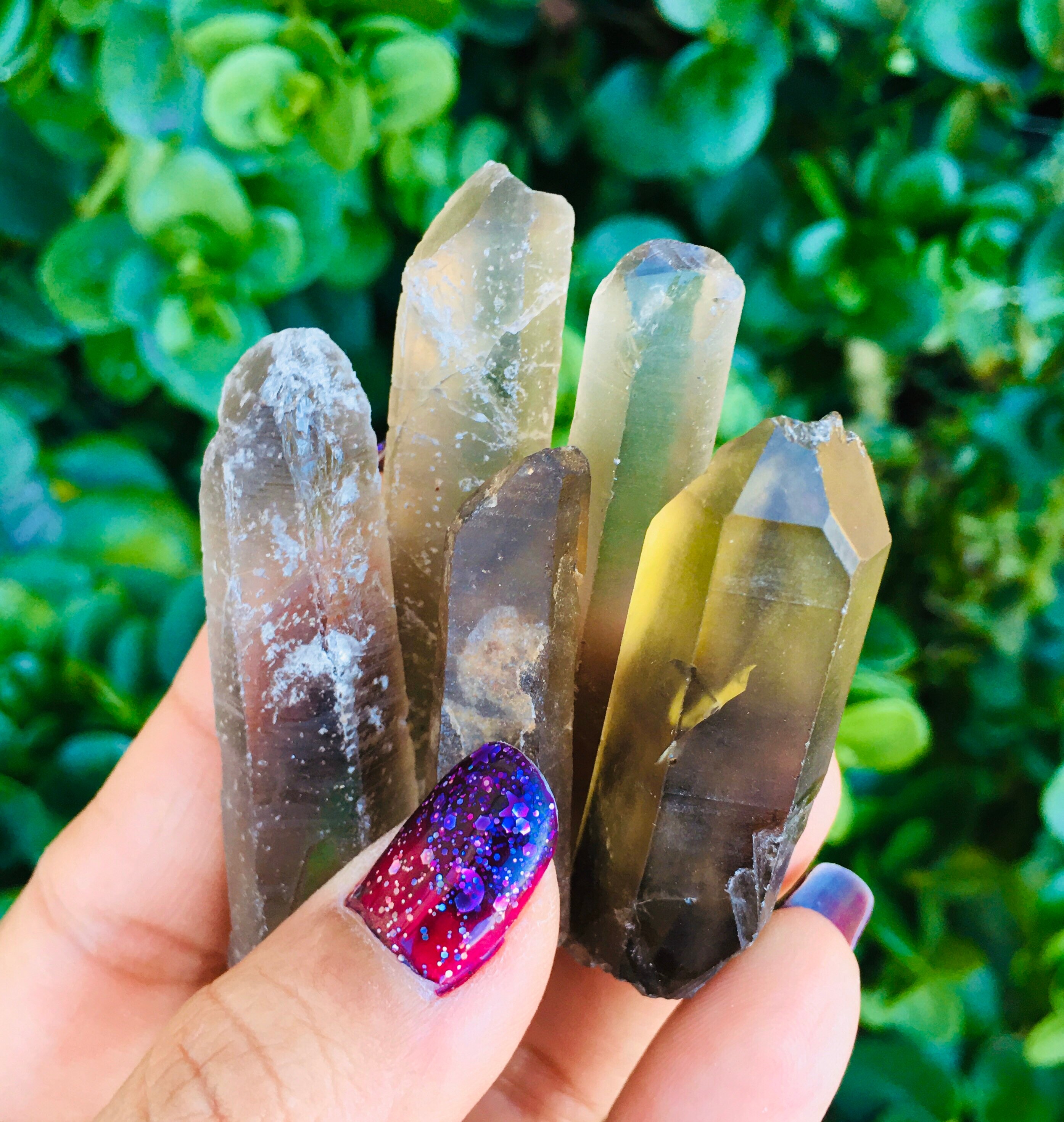 Raw Smoky Quartz Point: Crystal Wand, Black, Gray, Yellow (30-70mm)