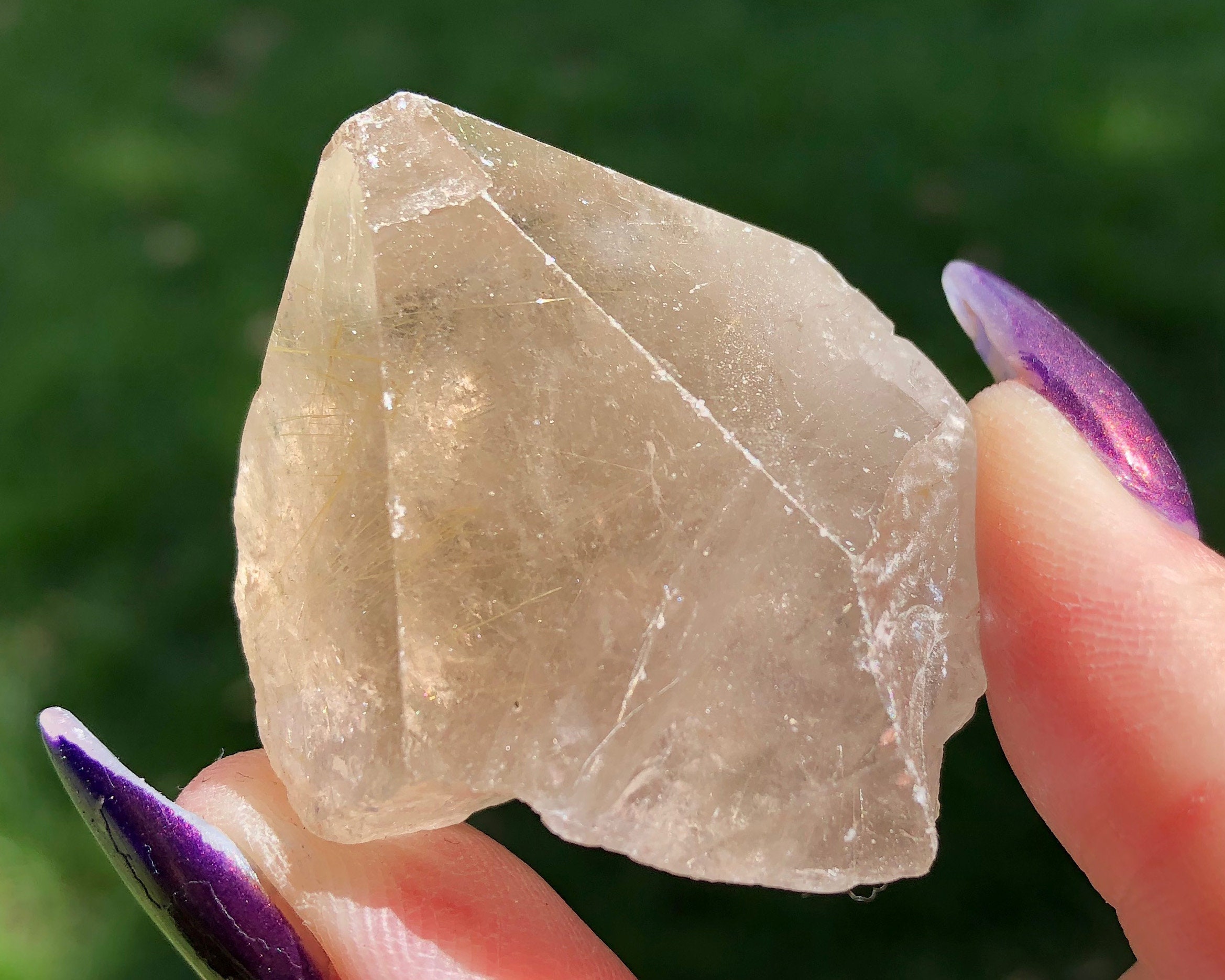 Rutilated Smoky Quartz Crystal, Natural Titanium Included Smokey Quartz Point, Natural Smoky Quartz, Crystal For Protection, Grounding #rr