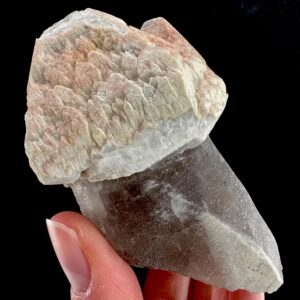 Smoky Quartz Scepter | Cream Hoppered Crystal Specimen