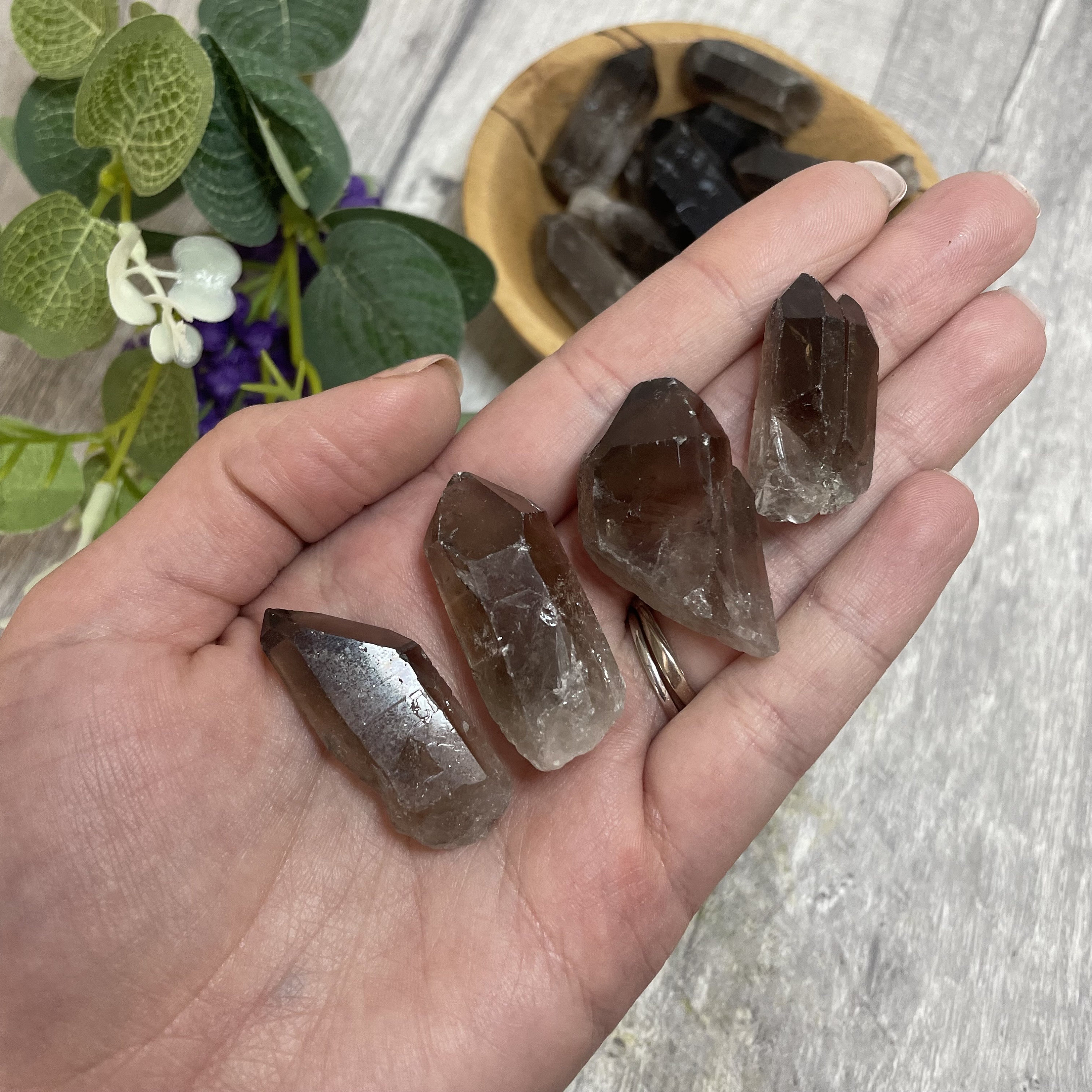 Smokey Quartz Point Natural Crystal 1"-2.5"