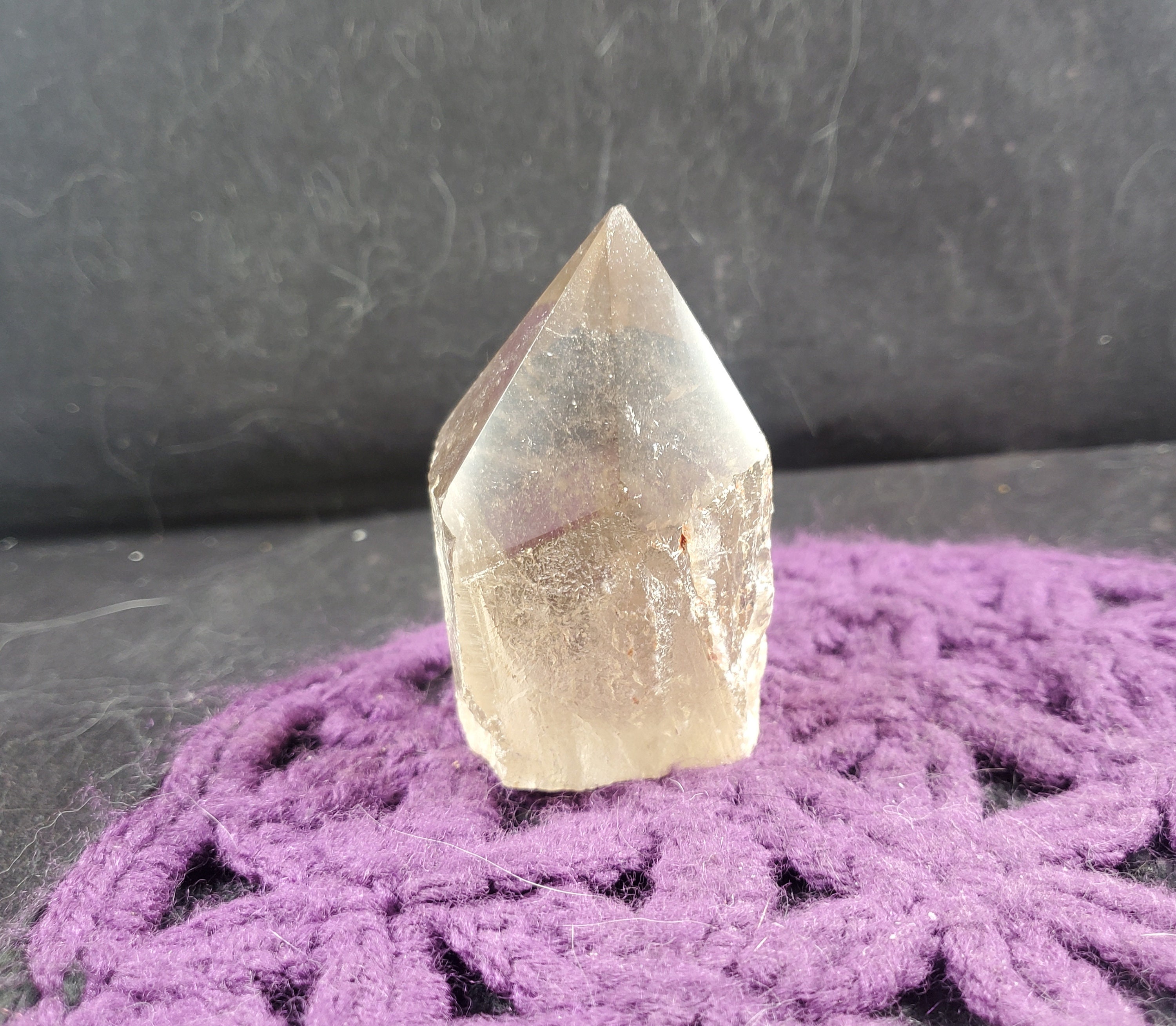 Smoky Quartz Top Polished Self Standing Crystal Point Gemstones Stones Crystals Natural Smokey Tower Standing Generator