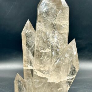 AAA+ MASSIVE 280MM Clear Smoky Quartz Cluster, Crystal Big Point, Mineral Specimen, Collector Piece