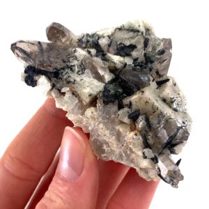 Smoky Quartz, Aegirine & Orthoclase Crystal Cluster - Malawi