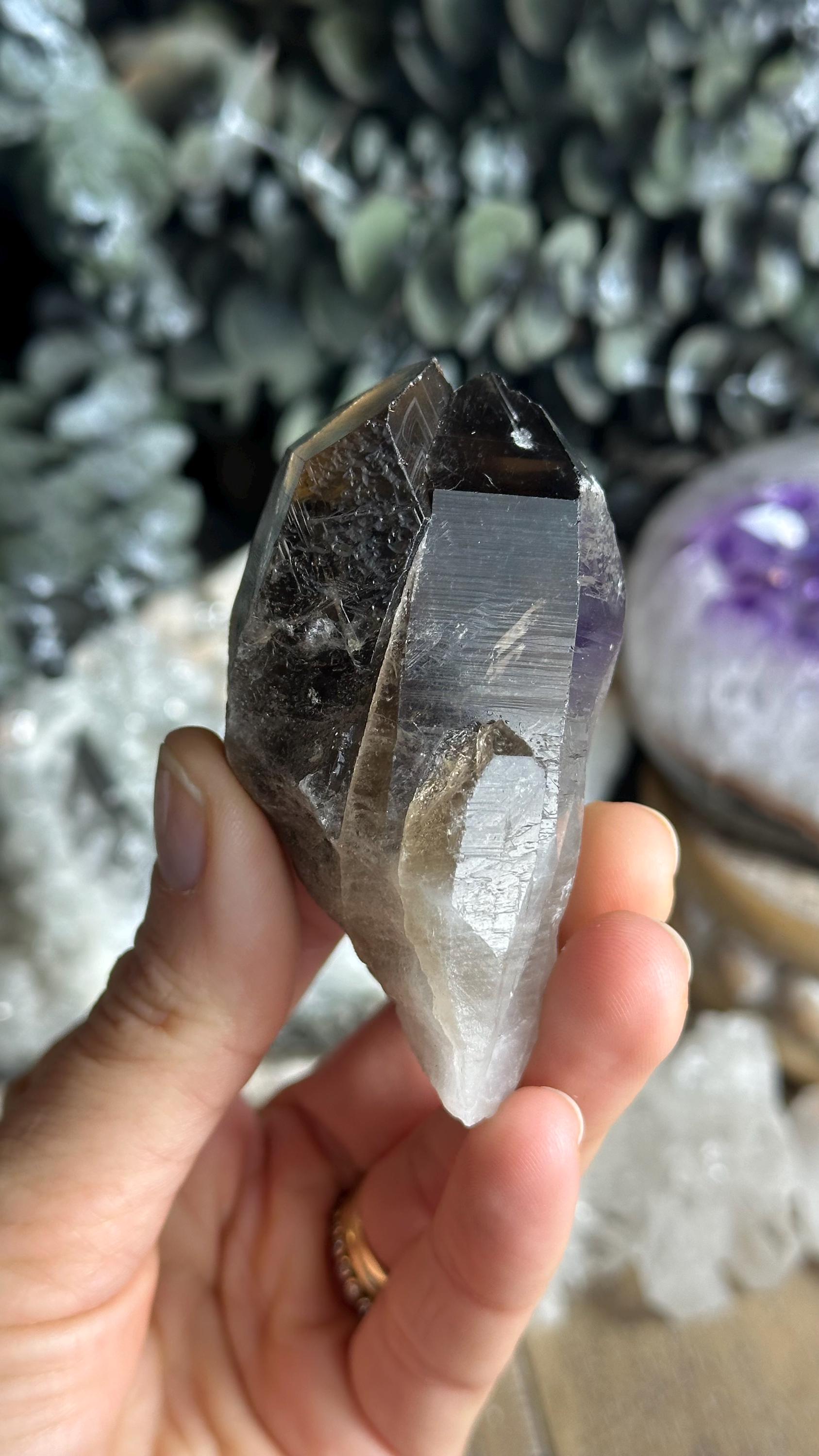 Smoky Quartz Cluster – 114g Crystal Specimen, Grounding Stone